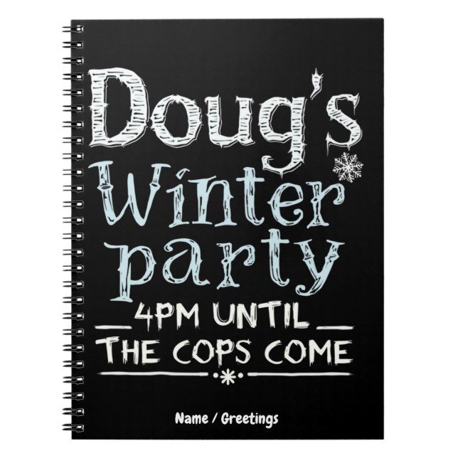 Cuaderno La fiesta de invierno de Doug, 15 de febrero, 4PM  (Frente)