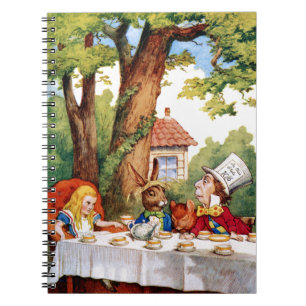Cuaderno La fiesta del té del sombrerero enojado en el pa