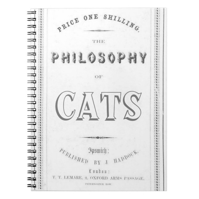 Cuaderno La filosofía de los gatos (Frente)