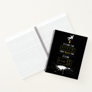 Cuaderno La flecha audaz de la broma de física de alto cont