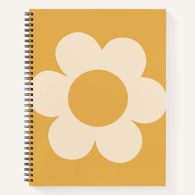 Cuaderno La Fleur 07 Flor Amarilla Floral Retro (Anverso)