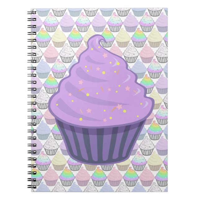 Cuaderno La formación de hielo púrpura linda del remolino (Frente)