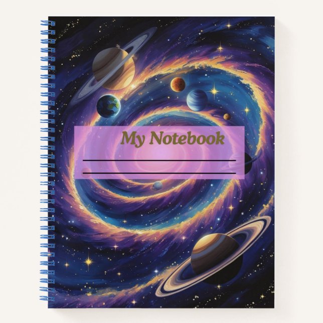 Cuaderno La galaxia del sistema solar (Anverso)