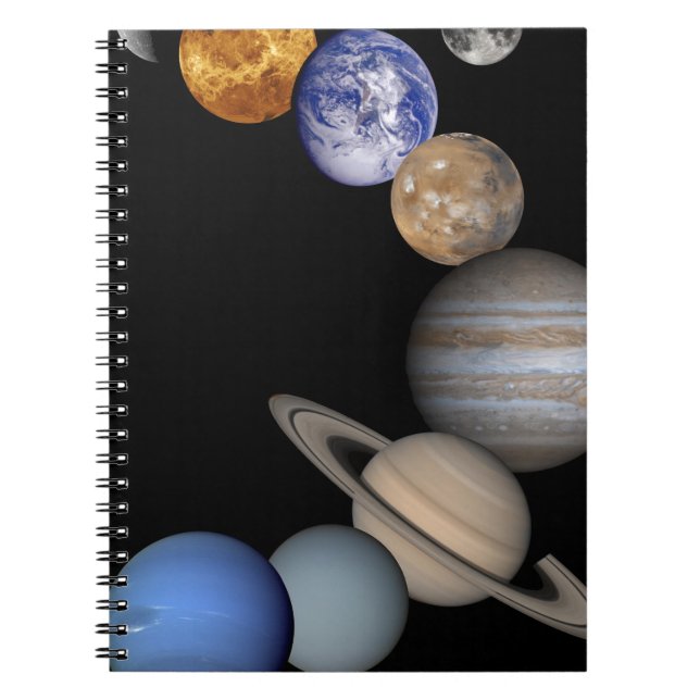 Cuaderno La gama de la Sistema Solar nuestros planetas (Frente)