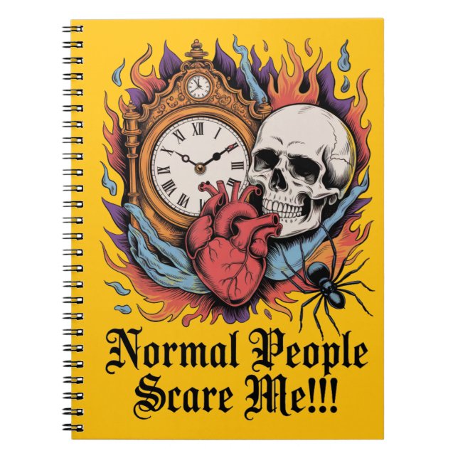 Cuaderno La gente normal me asusta (Frente)