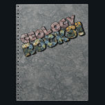Cuaderno ¡La geología roca! Nerd Geek Science Humor<br><div class="desc">Diseñé este pequeño juego de palabras con texturas rocosas reales para todos los geólogos y profesores de geología. Un regalo perfecto para todo aquel que se interese por el humor científico nerd,  geeky. ¡Qué gracioso! Espero que te guste :-)</div>