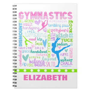 Cuaderno La gimnasia en colores pastel personalizada