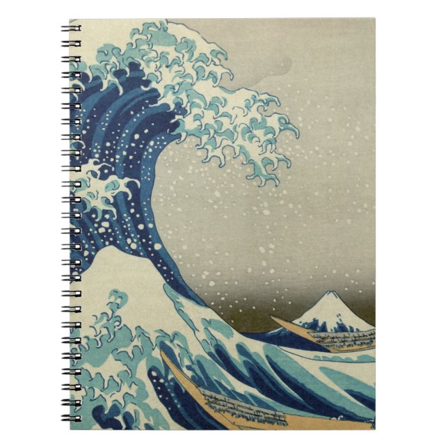 Cuaderno La gran ola de Kanagawa en Hokusai (Frente)