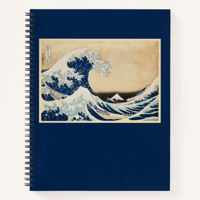 Cuaderno La gran ola de Kanagawa por Hokusai (Anverso)