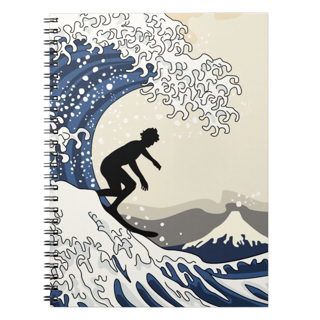 Cuaderno La gran persona que practica surf de Kanagawa (Frente)