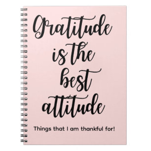 Cuaderno La gratitud es la mejor Actitud Libro Diario Rosa