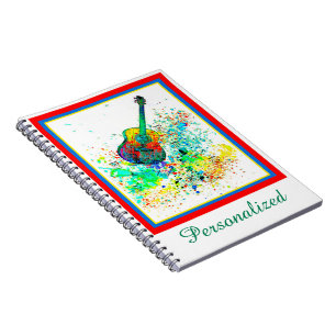 Cuaderno La guitarra personalizada y la bandeja de acordes