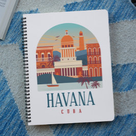 Cuaderno La Habana Cuba Viajes Retro Mínimo