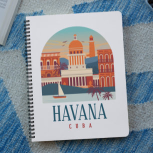 Cuaderno La Habana Cuba Viajes Retro Mínimo