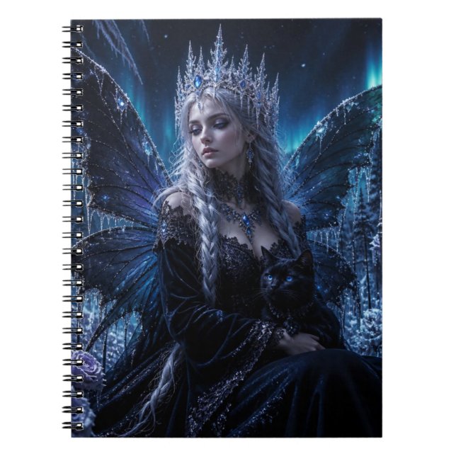 Cuaderno La Hada del Invierno y su Gato Negro (Frente)