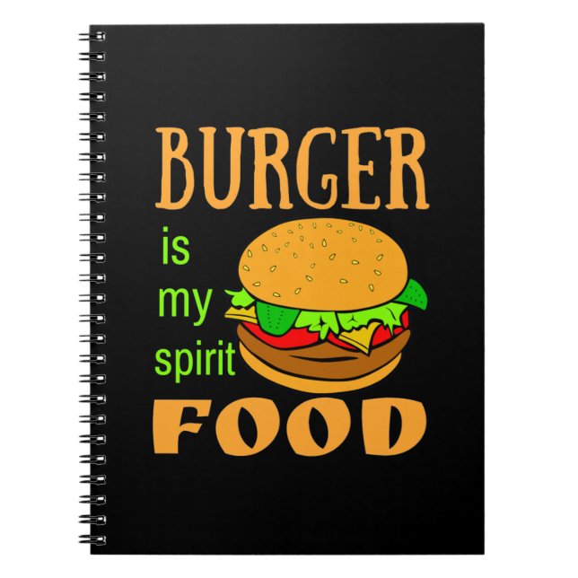 Cuaderno La hamburguesa es mi espíritu de comida (Frente)