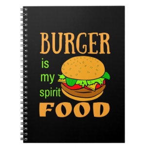 Cuaderno La hamburguesa es mi espíritu de comida hamburgue