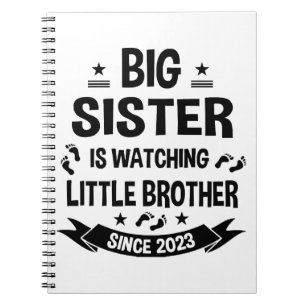Cuaderno La hermana menor cuida del hermano mayor en