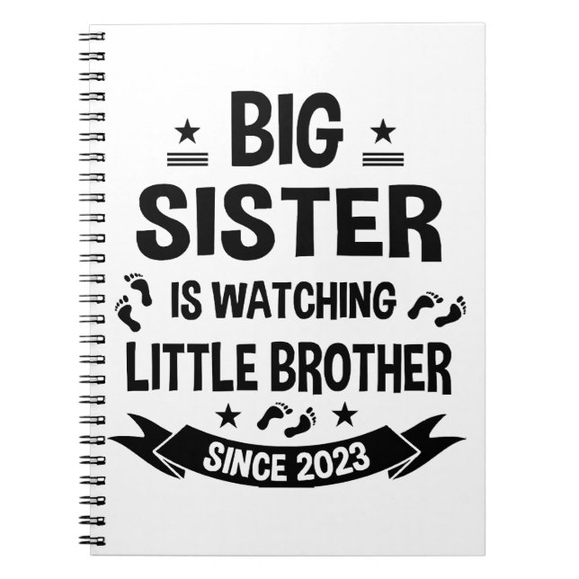 Cuaderno La hermana menor cuida del hermano mayor en (Frente)