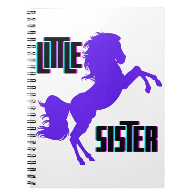 Cuaderno La hermana pequeña Pony Púrpura (Frente)