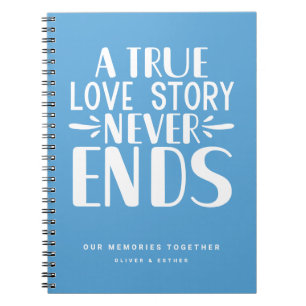 Cuaderno La historia de amor azul pálido nunca termina con