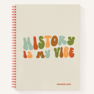 Cuaderno La Historia Groovy Retro Es Mi Vistazo, Historiado