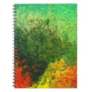 Cuaderno la imagen pintada en aceite.