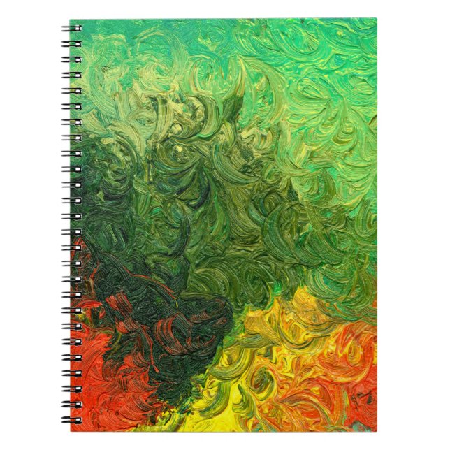 Cuaderno la imagen pintada en aceite. (Frente)