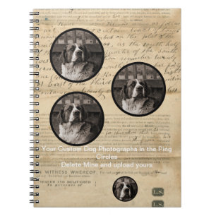 Cuaderno La imprenta rustica del arte del perro Personaliza