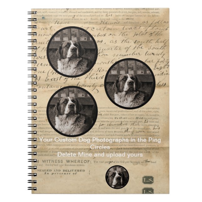 Cuaderno La imprenta rustica del arte del perro Personaliza (Frente)