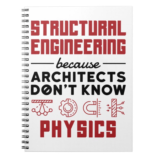 Cuaderno La ingeniería estructural: la física sarcástica di (Frente)