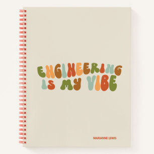 Cuaderno La Ingeniería Retro Groovy Es Mi Vibe, Ingeniero