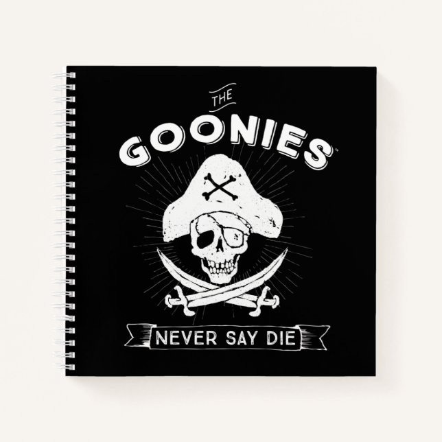 Cuaderno La insignia pirata "Nunca digas morir" de los Goon (Anverso)