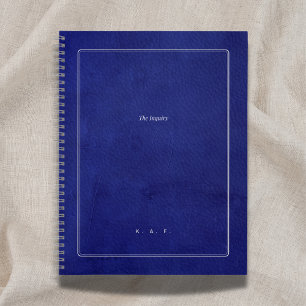 Cuaderno La Investigación Graduación Cuero Índigo y Plata