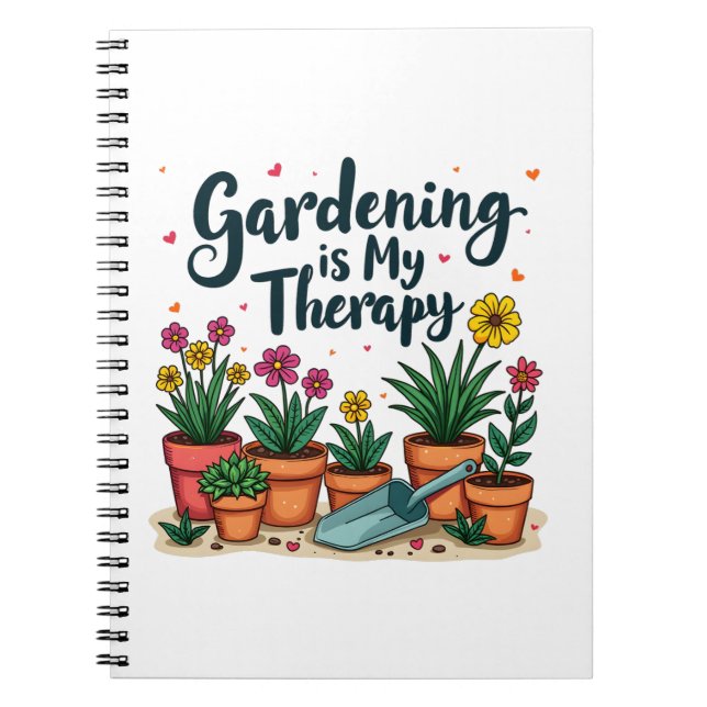 Cuaderno La Jardinería Es Mi Terapia Planta De Jardinería (Frente)