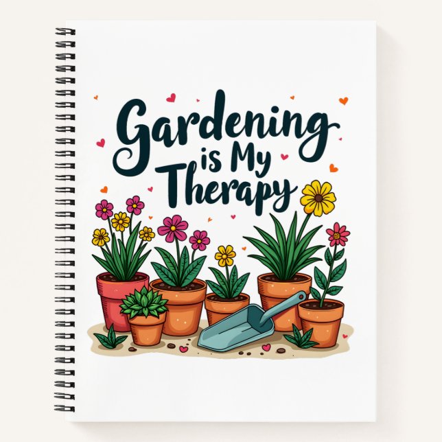 Cuaderno La Jardinería Es Mi Terapia Planta De Jardinería T (Anverso)