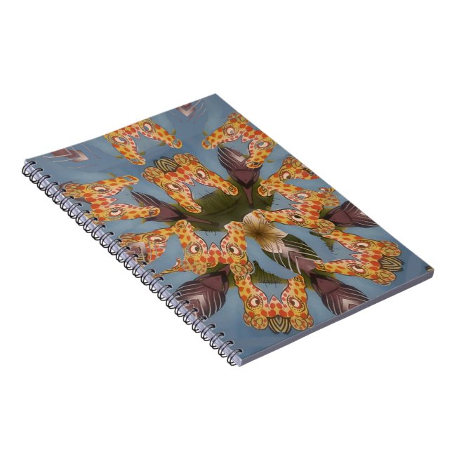 Cuaderno La jirafa de Kaleidoscope Mandala: Resumen de arte (Lado Derecho)