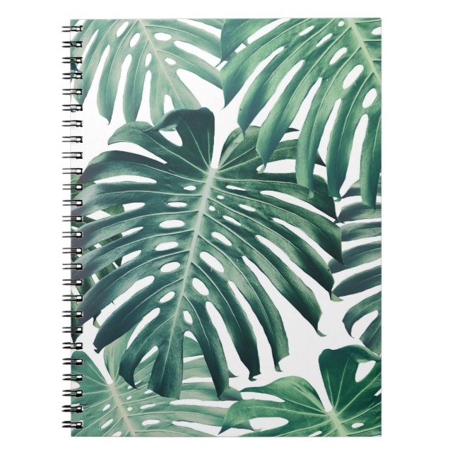 Cuaderno La jungla tropical deja el fondo floral (Frente)