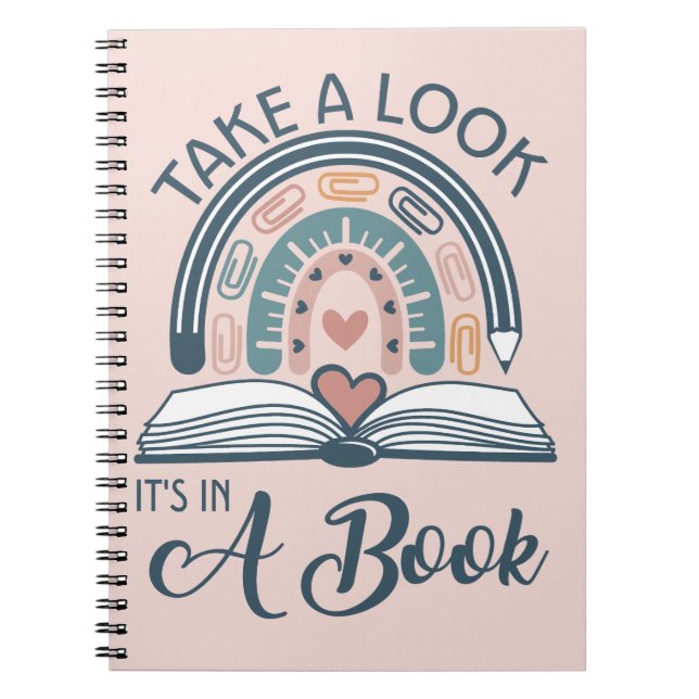 Cuaderno La lectura del arcoiris del Boho está en un libro (Frente)