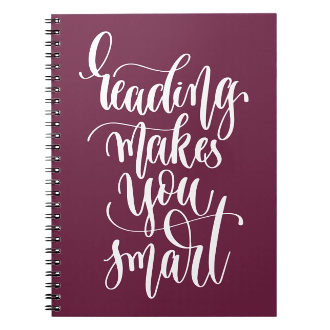 Cuaderno La lectura le hace elegante (Frente)
