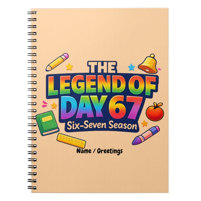 Cuaderno La Leyenda de la Celebración Escolar del Arcoíris  (Frente)