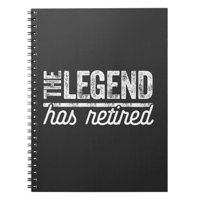 Cuaderno la leyenda se ha retirado (Frente)