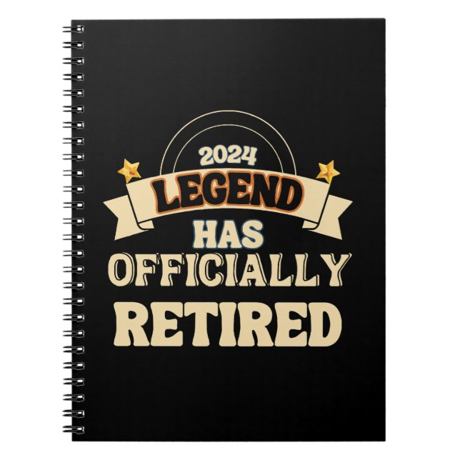 Cuaderno La leyenda se ha retirado oficialmente (Frente)