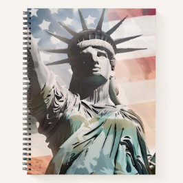 Cuaderno La libertad y la bandera estadounidense
