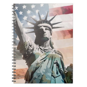 Cuaderno La libertad y la bandera estadounidense