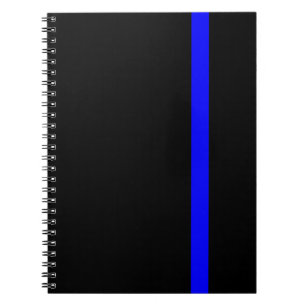 Cuaderno La Línea Azul Delgada Vertical Simbólica
