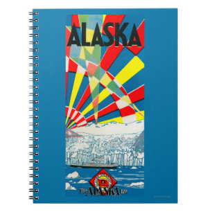 Cuaderno La línea poster de Alaska del buque de vapor