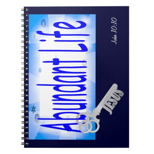 Cuaderno La llave a la vida abundante v2 (Juan 10: 10) (Frente)