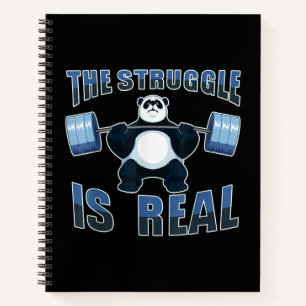 Cuaderno La Lucha De Panda Es Un Gimnasio De Halterofilia R