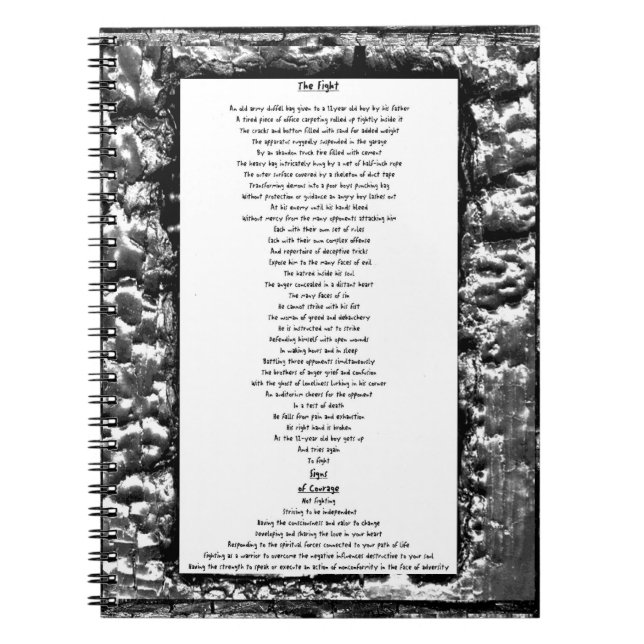 Cuaderno La lucha y los Rótulos de valor (Frente)